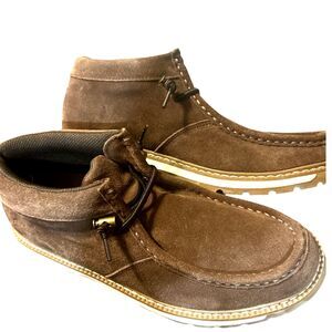 Eddie Bauer Men’s Chukka Boots Size 8M Caribou Brown Suede Leather  Like New